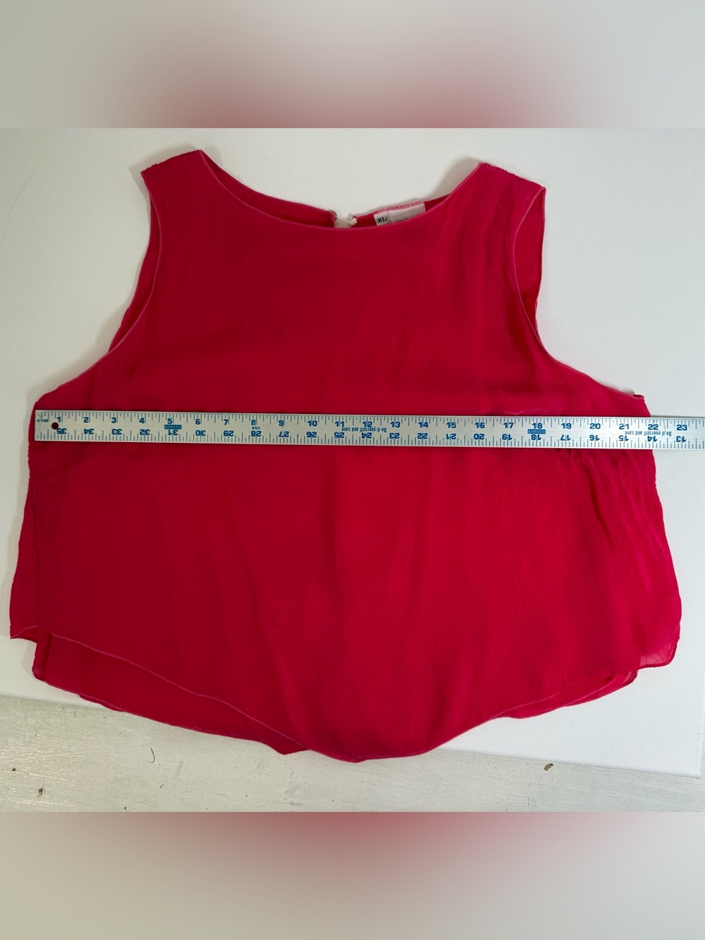 Johnny Was Y2K sleeveless blouse bright fuchsia/pink lightweight top Size XL - Picture 7 of 10